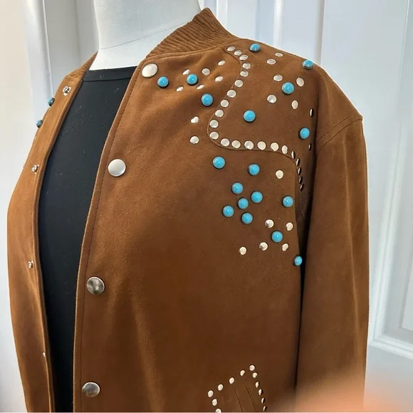 Free People Dancassab Ennio Bomber leather Jacket x Free People Medium - Picture 4 of 8